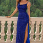 Cowl Neck Split Maxi Dress (BWM) T - Deals DejaVu