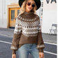 Turtleneck Lantern Sleeve Sweater - Deals DejaVu