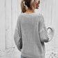 V-Neck Dropped Shoulder Sweater