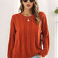 Round Neck Long Sleeve Sweater - Deals DejaVu