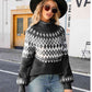 Turtleneck Lantern Sleeve Sweater - Deals DejaVu
