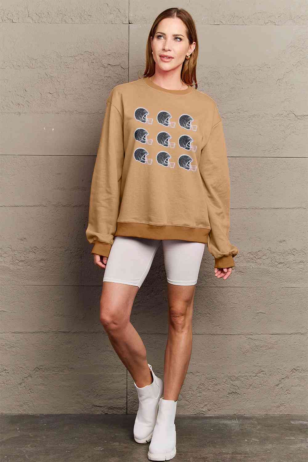 Simply Love Full Size Graphic Round Neck Sweatshirt