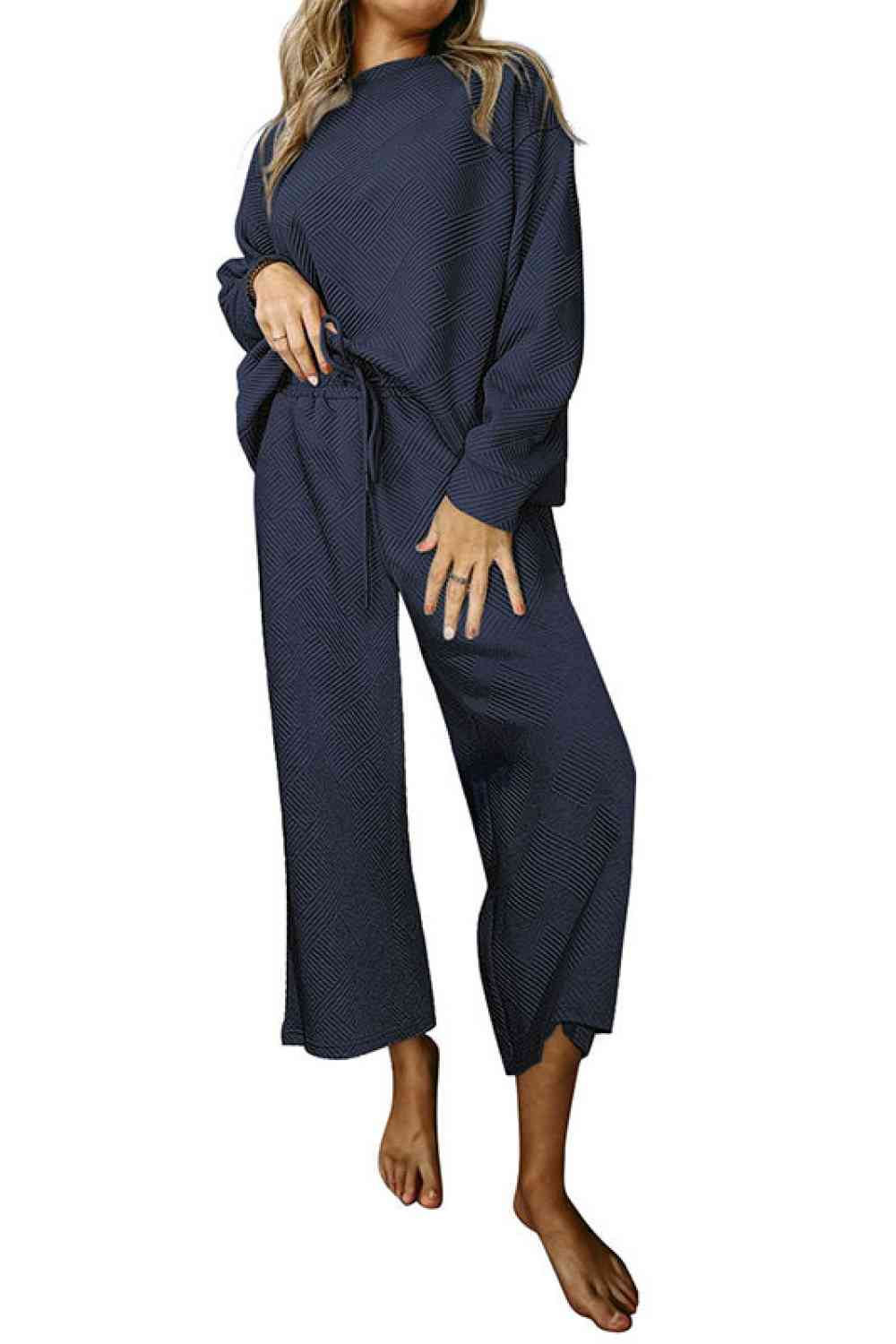 Dropped Shoulder Top and Pants Set (BFD) T - Deals DejaVu