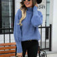 Turtle Neck Long Sleeve Pullover Sweater