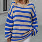 Striped Dropped Shoulder Sweater