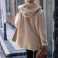 Open Front Ribbed Hooded Coat (BFD) T - Deals DejaVu