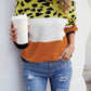 Color Block Round Neck Sweater - Deals DejaVu