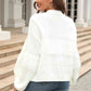 Double Take Fringe Trim Open Front Cardigan