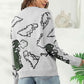 Dinosaur Print Pullover Sweater