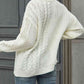 Cable-Knit Turtle Neck Long Sleeve Sweater - Deals DejaVu