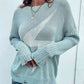 Lightning Graphic Distressed Sweater