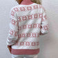 Snowflake Pattern Mock Neck Sweater