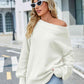 Long Sleeve Ribbed Trim Sweater - Deals DejaVu