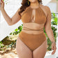 Plus Size Cutout Tied Backless Bikini Set (TB10D) T - Deals DejaVu