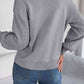 Square Neck Mixed Knit Sweater
