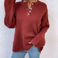 Quarter-Button Slit Sweater