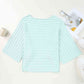 Round Neck Exposed Seams Pullover Top - Deals DejaVu