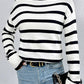 Striped Turtleneck Long Sleeve Sweater