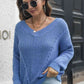 Cable-Knit V-Neck Sweater - Deals DejaVu