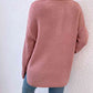 Quarter-Button Slit Sweater