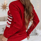 Reindeer Print Pullover Sweater