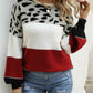 Color Block Round Neck Sweater - Deals DejaVu