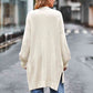 Long Sleeve Waffle-Knit Cardigan