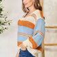 Woven Right Color Block Scoop Neck Sweater - Deals DejaVu