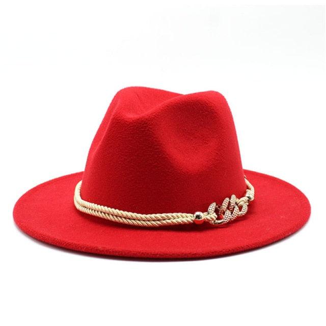 Wonderful Wide Derby Top Hat - Solid Felt Fedoras Hat - Artificial Wool Blend Jazz Cap (D44)(WH8)