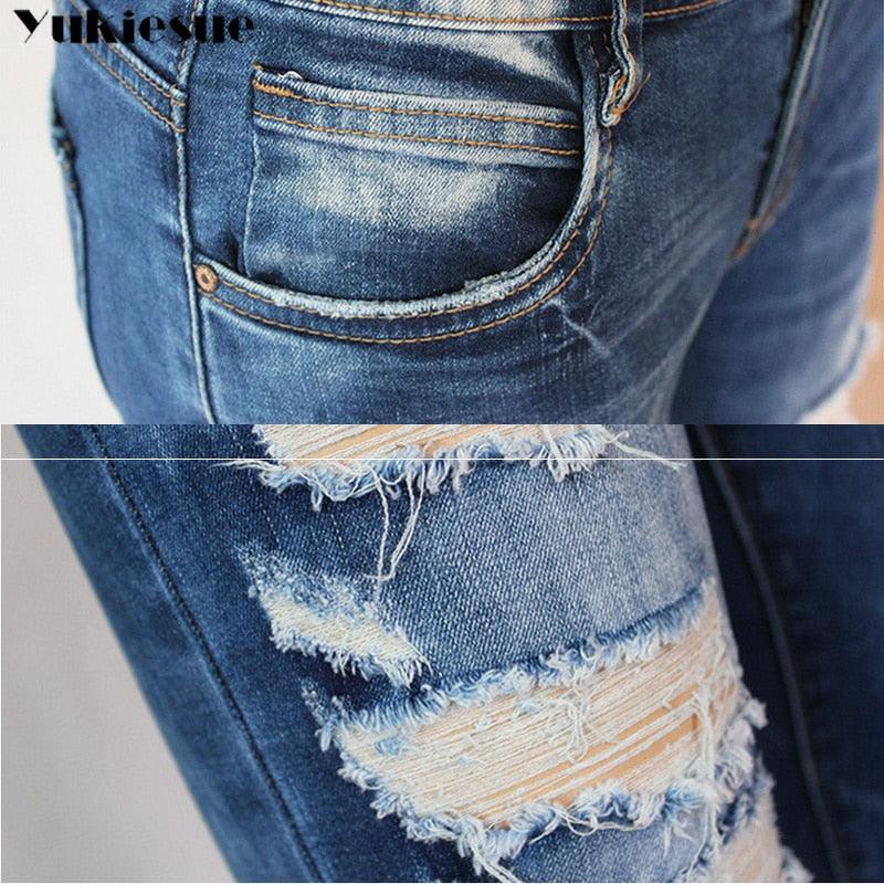 Sexy High Waisted Women Jeans - Fashionable Women's Ripped Jeans - Plus size (TB6)(BCD3)