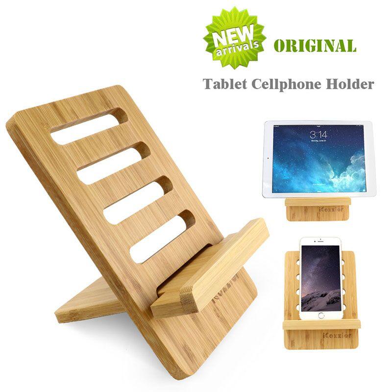 Great Bamboo Adjustable Tablet Stand Multi-angle Portable Holder for iPad or Cellphones (TLC2)