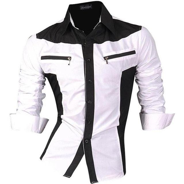 Spring Autumn Features Shirts - Men Casual Shirt - New Arrival Long Sleeve Casual Slim Fit (TM1)(CC1)(F8)