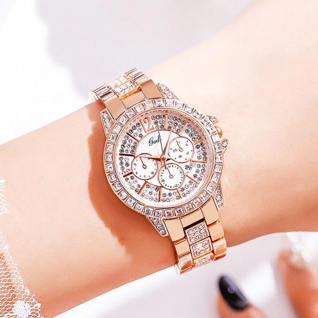 Women's Watch Rhinestone Diamond Style Ladies Wrist Watch (9WH3)(F82)