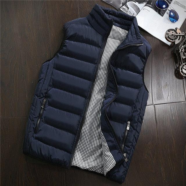 Amazon.com: Men's Down Vest - Autumn and Winter Men's Sleeveless Down  Cotton Jacket Fashion Keep Warm Slim Fit Men Casual Vest Coats, Beige,L :  Everything Else