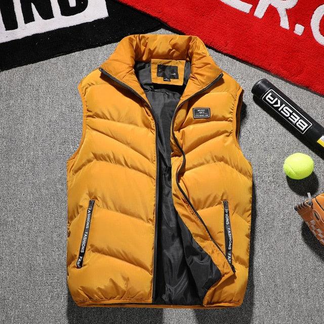 Men Winter Jackets Vests - Thick Sleeveless Jacket Coats - New Warm Waistcoat (T3M)