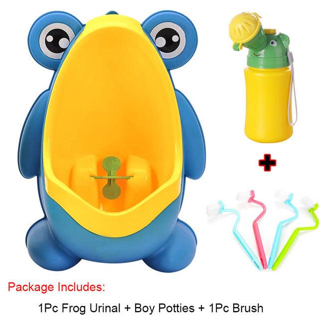 Baby Boy Potty Toilet Training Frog - Children Stand Vertical Urinal Boy Pee Potty - Infant Toddler Wall-Mounted Urinal (D1)(5X1)