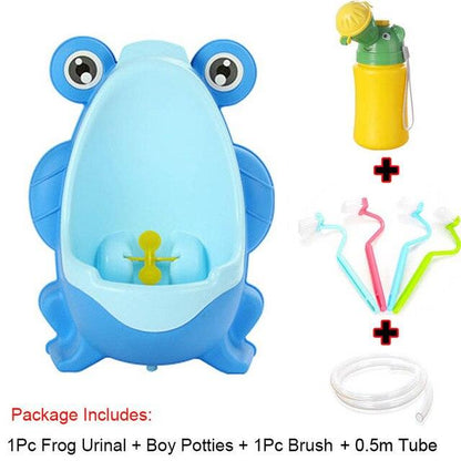 Baby Boy Potty Toilet Training Frog - Children Stand Vertical Urinal Boy Pee Potty - Infant Toddler Wall-Mounted Urinal (D1)(5X1)