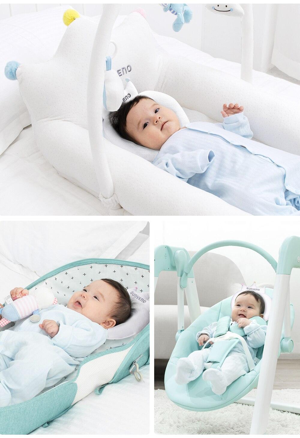 Baby Pillow Infant Newborn Sleep Support - Concave Cartoon Pillow Cushion Prevent Flat Head (3X1)