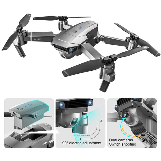 Trending Drone SG907 GPS 4k HD 1080P 5G - WIFI Dual Camera - Electronic Anti-shake Character With Camera (5X2)(RLT)(F2)