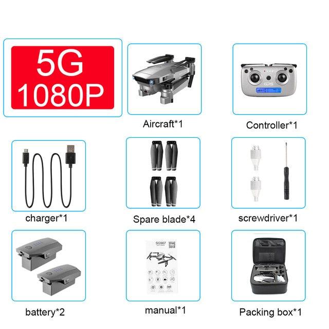 Trending Drone SG907 GPS 4k HD 1080P 5G - WIFI Dual Camera - Electronic Anti-shake Character With Camera (5X2)(RLT)(F2)