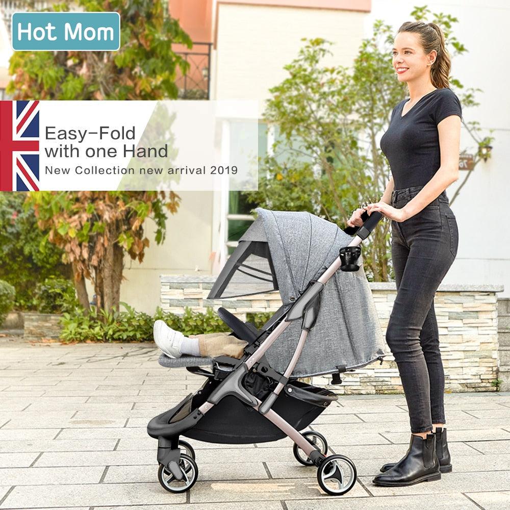 New Trend Convenience Stroller – Lightweight Umbrella Stroller with Oversized Canopy, Extra-Large Storage and Compact Fold (1U01)(X3)