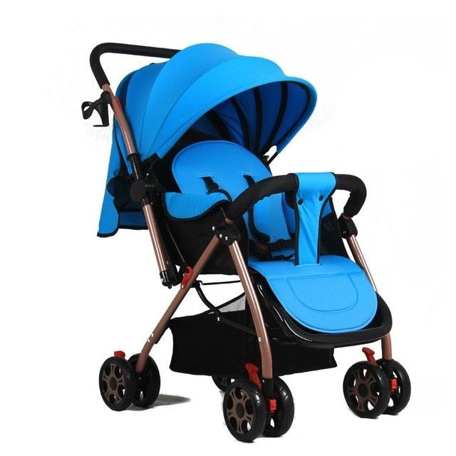 Two-way Push Baby Stroller - Infant Reversible Bassinet Pram, Foldable Push chair with Adjustable Canopy, Storage Basket (1U01)(X3)