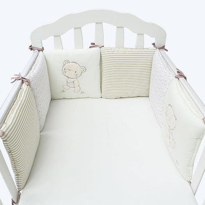 Comfortable Baby Bed Cartoon Bumpers - Bed Crib Cotton Infant Bumper 6pcs/Set Bedding set (3X1)