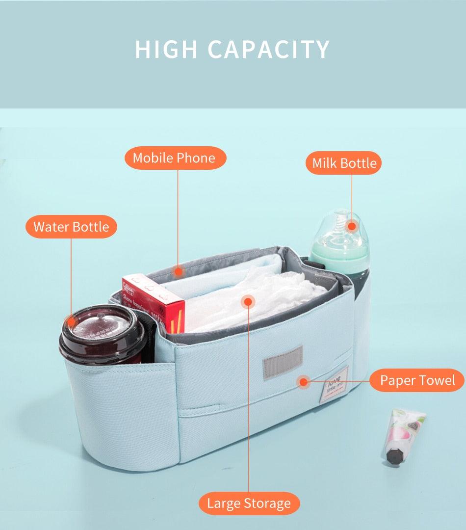Amazing Portable Diaper Stroller Bag Organizer - High Capacity Nappy Maternity Bag - Baby Care (X1)