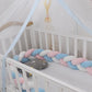 1M/2M/3M Baby Bumper Bed Braid Knot Pillow Cushion Bumper (3X1)(F1)