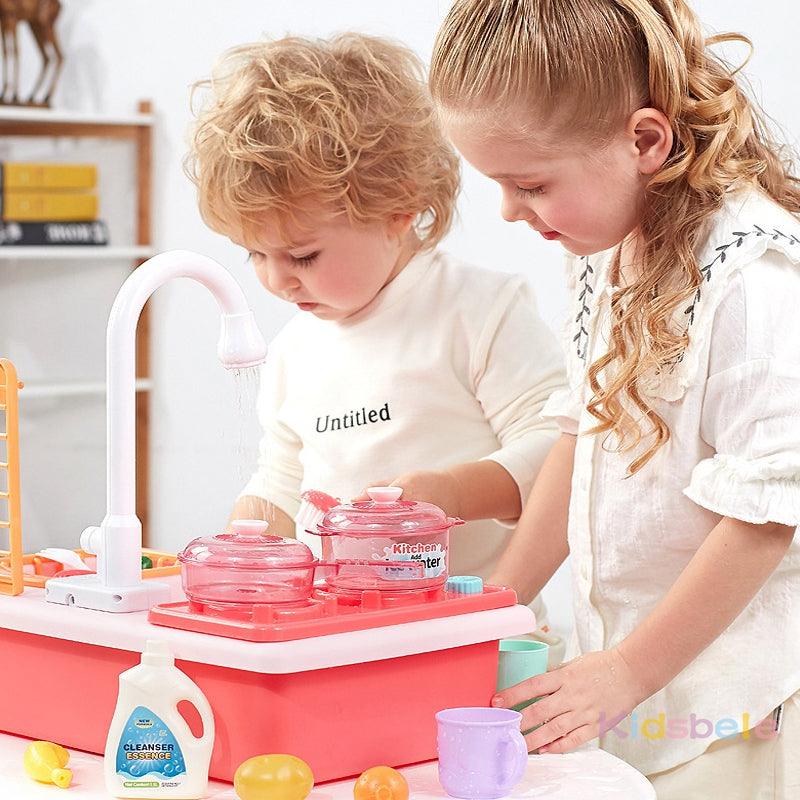 Amazing Simulation Electric Dishwasher - Kids Kitchen Toys - Educational Toys Mini Kitchen Food - Pretend Play Cutting Role (1X3)(F2)