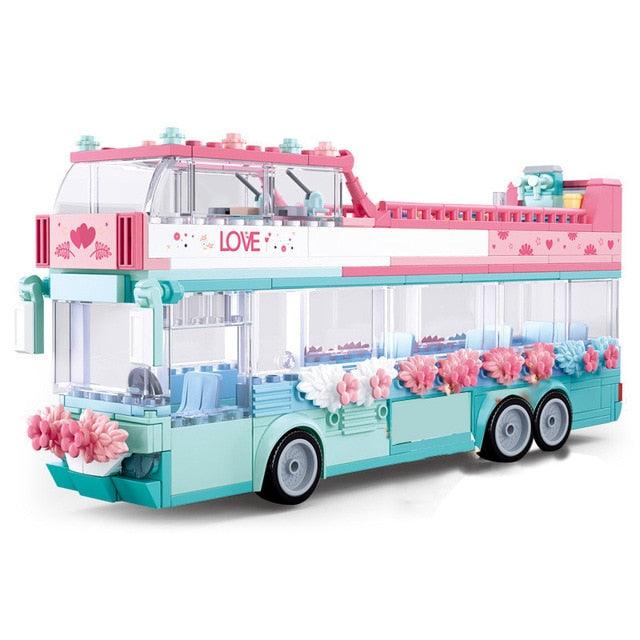 City Wedding Party Car Blocks - Girl Friends - Romantic Wedding Dress Model Building Blocks - Bricks Toys (8X2)