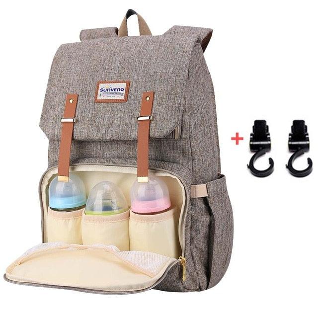 Fashion Baby Diaper Organizer Bag with Insulated Cup Holder Multi-Pocket (X2)