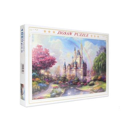 Jigsaw Puzzle With Picture Landscape - 1000 Pieces Wooden Assembly Puzzle Toys - For adults & children - Educational games (7X2)(F2)