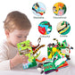 3PCS Baby Book Kids - Learning Educational Toys - Infant Quiet Books - Animal Cloth Book With Tails Rattle Gift (6X2)